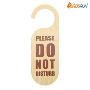 Custom Wooden Do Not Disturb Door Hanger for Hotel Custom Printed Welcome Sign Eco-Friendly Natural Wood Craft