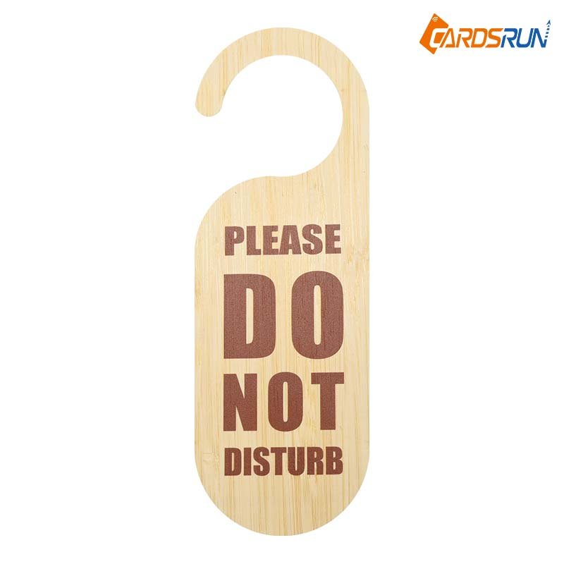 Custom Wooden Do Not Disturb Door Hanger for Hotel Custom Printed Welcome Sign Eco-Friendly Natural Wood Craft