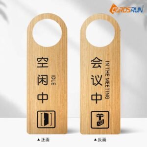 Wooden Do Not Disturb Door Hanger For Hotel Custom Printed Welcome Sign Eco-friendly Natural Wood Craft